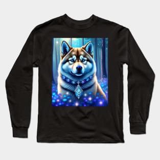 Glowing Shiba Long Sleeve T-Shirt